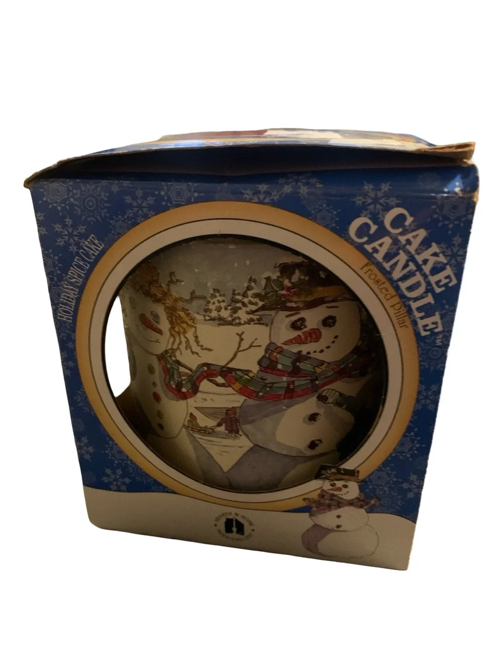 Vtg Hearth & Home 1999 Cake Candle Snow time Memories Collector Tin Set
